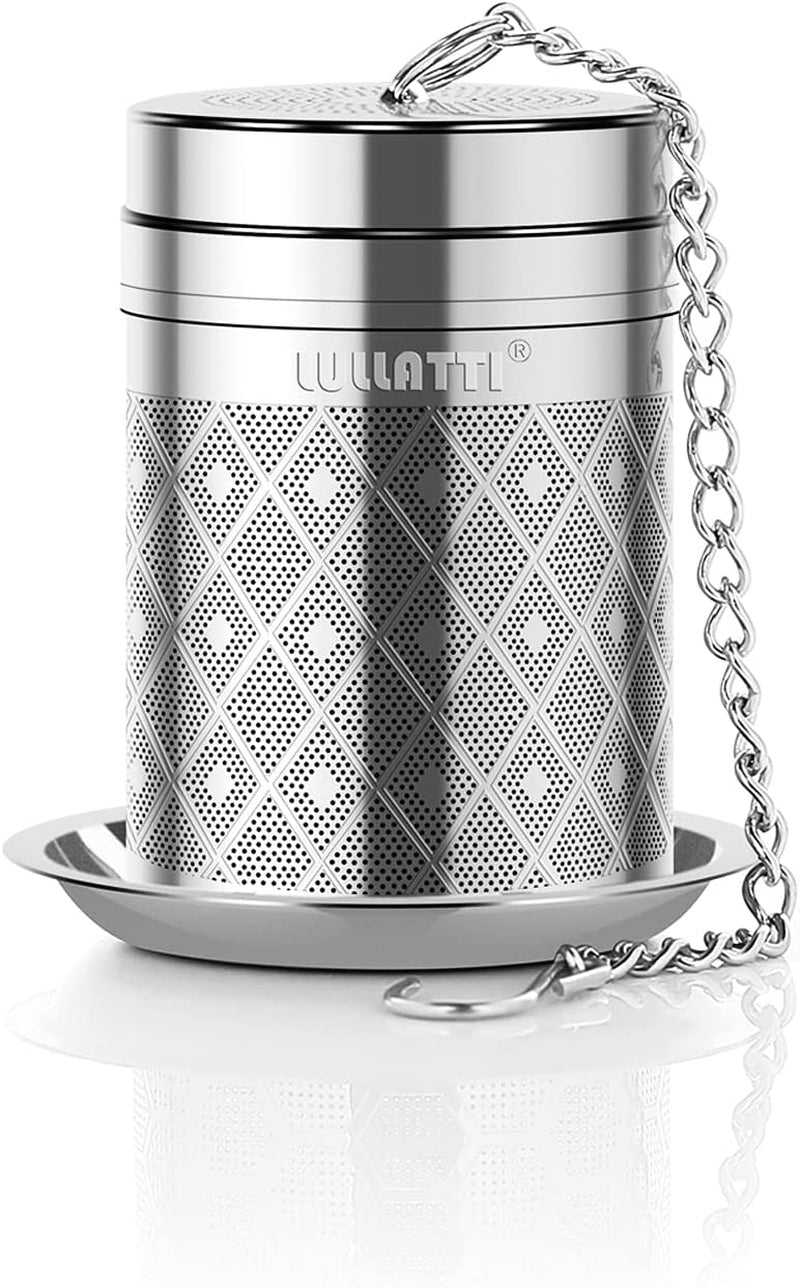 Tea Infusers for Loose Tea, (2 Pack) 18/8 Stainless Steel Tea Strainer Set, Extra Fine Mesh Tea Steeper for Brew Tea, Spices & Seasoning