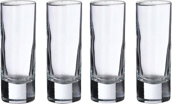 Lillian Rose Set of 4 Tall Shot Glasses, 4 Count (Pack of 1), Clear, 8 ounces
