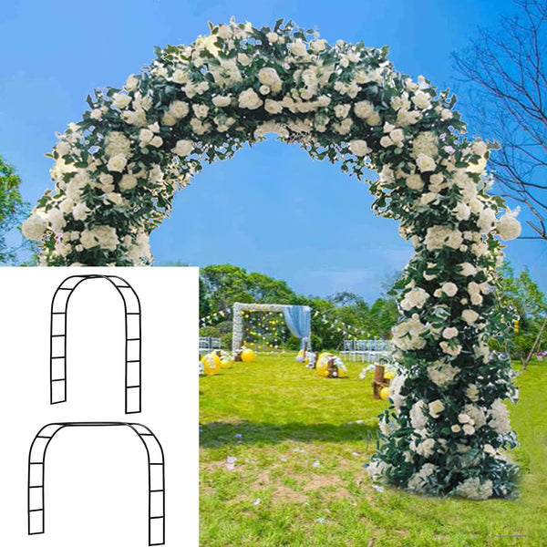 Garden Arch for Climbing Plants - Wedding Arch Easy Assembly 2 Sizes Black