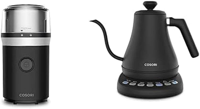 COSORI Electric Gooseneck Kettle with 5 Variable Presets, 100% Stainless Steel Inner Lid & Bottom, 0.8L, Pour Over Coffee Maker with Stainless Steel Filter, 34oz