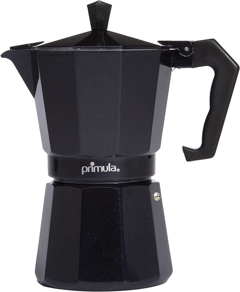 Primula Classic Stovetop Espresso and Coffee Maker, Moka Pot for Italian and Cuban Café Brewing, Greca Coffee Maker, Cafeteras, 3 Espresso Cups, Silver