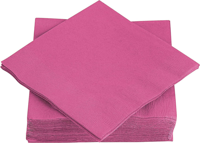 Amcrate Big Party Pack 40 Count Red Dinner Napkins Tableware- Ideal for Wedding, Party, Birthday, Dinner, Lunch, Cocktails. (7” x 7”)