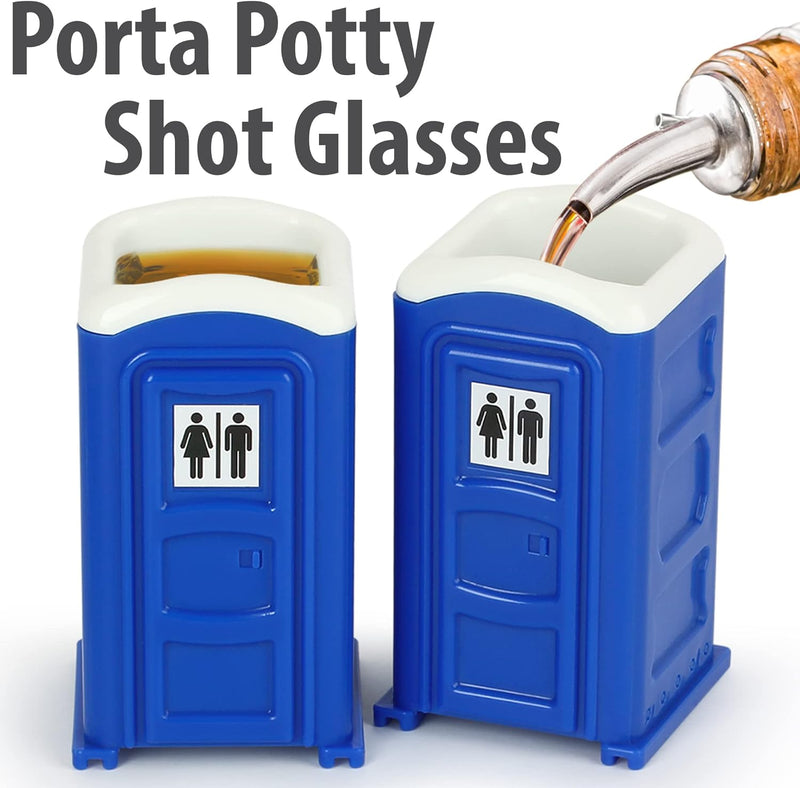 Funwares The Ultimate Gag Gift Bundle - Porta Potty Shot Glass and Poop Timer