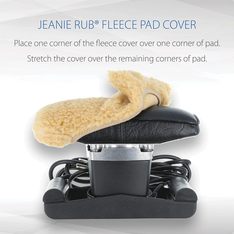 Core Products Jeanie Rub Variable Speed Electric Massager, Full Body Deep Tissue Massage for Muscle Pain, Orbital Action – Fleece Pad Cover Combo