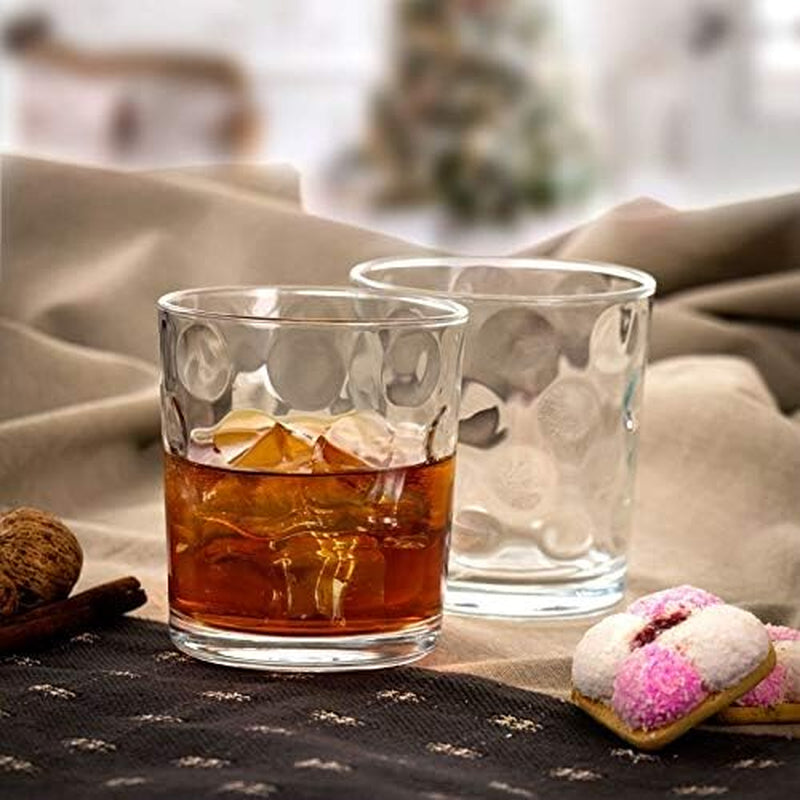 Elegant Glassware Set - 12 Piece Tumbler Drinking Glasses - Set of 4-17oz Highball Glasses, 4-13oz DOF Rock Glasses, 4-7oz Juice Glasses for Mixed Drinks, Water, Juice, Beer, Wine, Hurricane Glasses