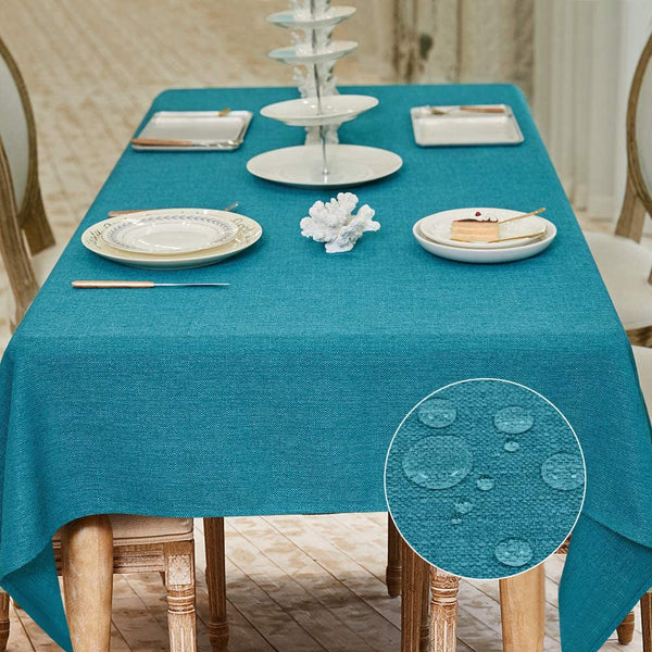 Waterproof Rectangle Tablecloth -Decorative Linen Fabric Tablecloth 55X95