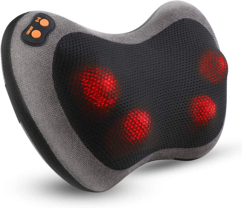 JYMY Back Massager, Shiatsu Kneading Electric Neck Massager Pillow with 8 Heated Rollers for Back, Neck, Lower Back and Shoulder, Gifts for Dad/Mom/Men/Women