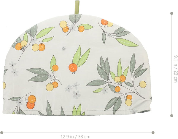 Hemoton Tea Cosy for Teapot Cotton Vintage Flower Printed Decorative Tea Cozy for Tea Pot Cover Insulated Kettle Cover Kitchen Breakfast Warmer Home Office Decor 33X23CM