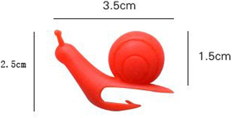 WZYuan Pack of 10pcs Candy Colors Colorful Cute Silicone Snail Shape Cup Mug Tea Bag Holder Clips