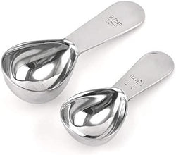 2 Pack SHENGQIDZ Stainless Steel Measuring Coffee Scoop 2&1 tablespoon Short Handle Tablespoon Measuring Spoons for Coffee Tea Sugar (15 ml & 30 ml)