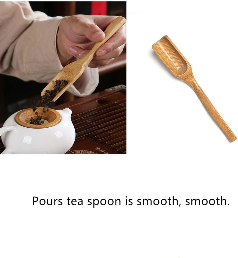 Wooden Loose Tea Scoops, 3PCS Natural Bamboo Wood Spoons, Loose Tea Measure Spoon Bamboo, Bamboo Tea Spoon for Scooping Coffee Powder, Spices and Condiments