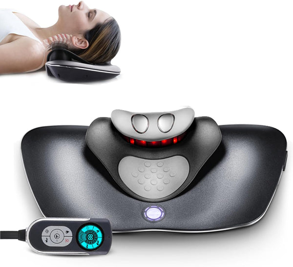 ALPHAY Multi-Functional Neck Traction Device, Electric Neck Massager with Dynamic Neck Stretching Heat Therapy and Electrotherapy for Neck Pain Relief, Cervical Traction at Home