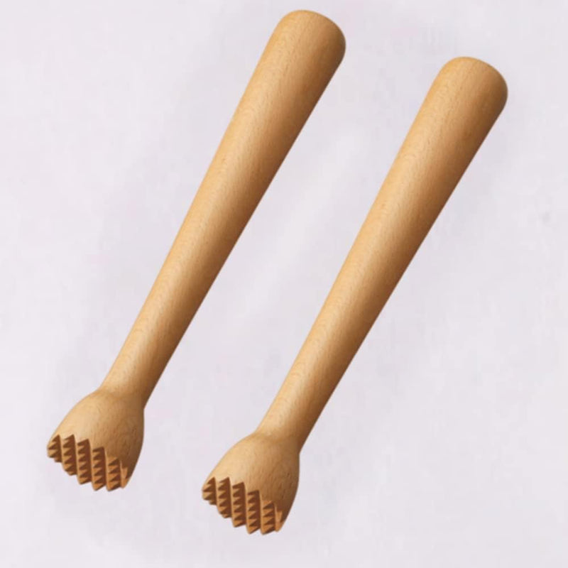 POFUIERKN Wooden Cocktail Muddler 9.8inch Long Muddler Cocktail Muddler Wood Bar Muddler Ice Crusher Bar Accessory for Making Cocktails and Juice Drinks Tools