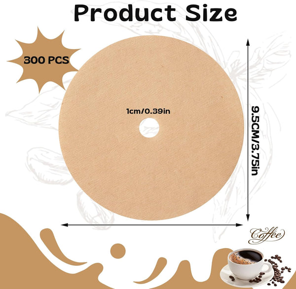 200 Pcs Unbleached Percolator Coffee Filters, 3.75In Disposable Coffee Paper Filter for Bozeman Percolator, Disc Coffee Filter Paper Suitable fro Camping Home Office Coffee Shops Use (Brown)
