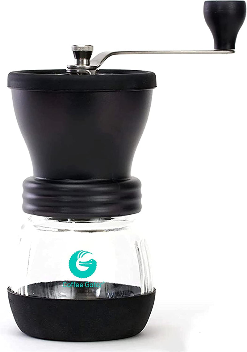 Coffee Gator Hand Coffee Bean Grinder Mill For Espresso, Adjustable Bean Settings, Hand Crank, Portable, Saves Energy - Manual Burr Grinders for Drip Espresso French Press