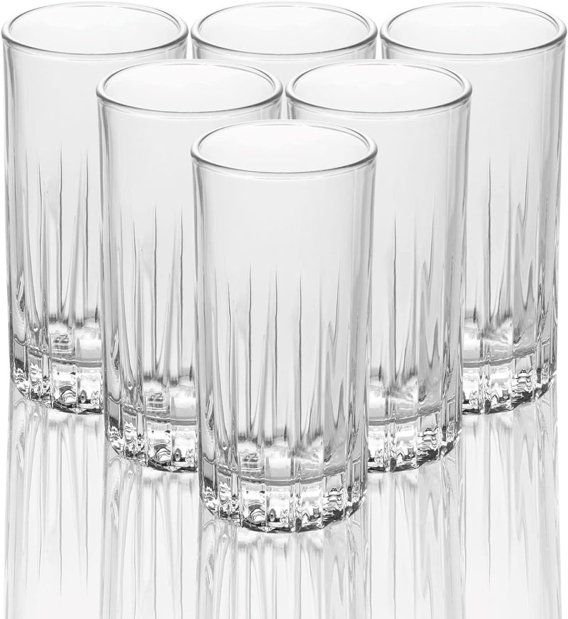 LEMONSODA Premium Highball Glass Set - Elegant Tom Collins Glasses Set of 6 - 12oz Tall Drinking Water Glasses - Bar Glassware for Mojito, Whiskey, Cocktail