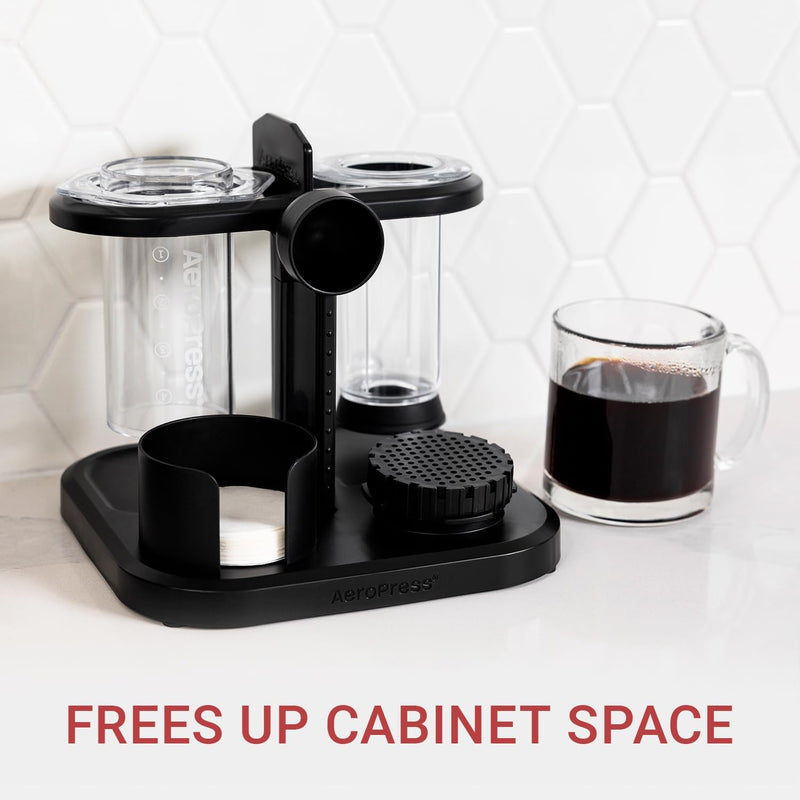 Aeropress Clear Coffee Maker & Organizer Stand Bundle