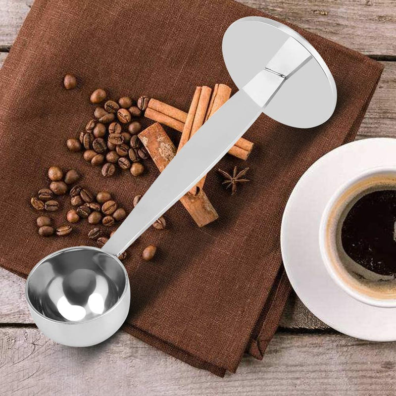 Stainless Steel Coffee Scoop, Coffee Bean Powder Spoon Dual-Purpose Tablespoon Coffee Bean Scoop, Coffee Scoop, Tamping Measuring for Protein/Tea for Scooping Coffee/Cocoa