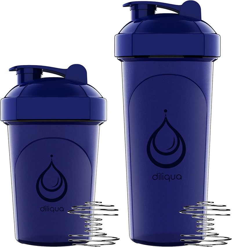 diliqua -10 PACK- small Shaker Bottles for Protein Mixes | BPA-Free & Dishwasher Safe | 5 Large 28 oz & 5 20 oz | Blender Shaker Cups for protein shakes