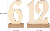 20Pcs 1-20 Wooden Wedding Table Number Holders
