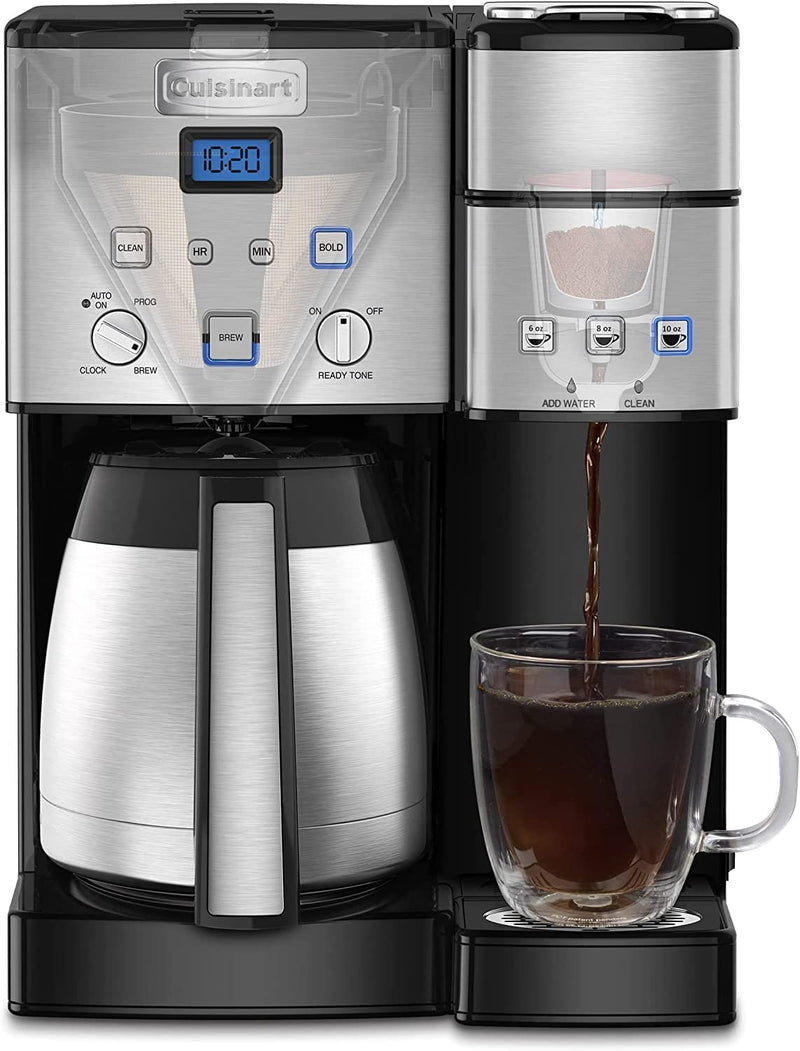 Cuisinart SS-20P1 Coffee Center 10-Cup Thermal Coffeemaker and Single-Serve Brewer, Stainless Steel