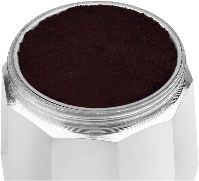 Geesta Moka Pot Premium Crystal Glass-Top Stovetop Espresso Moka Pot - 6 cup - Coffee Maker, 240ml/8.5oz/6 cup (espresso cup=40ml) Coffee Lover Gifts Ideas