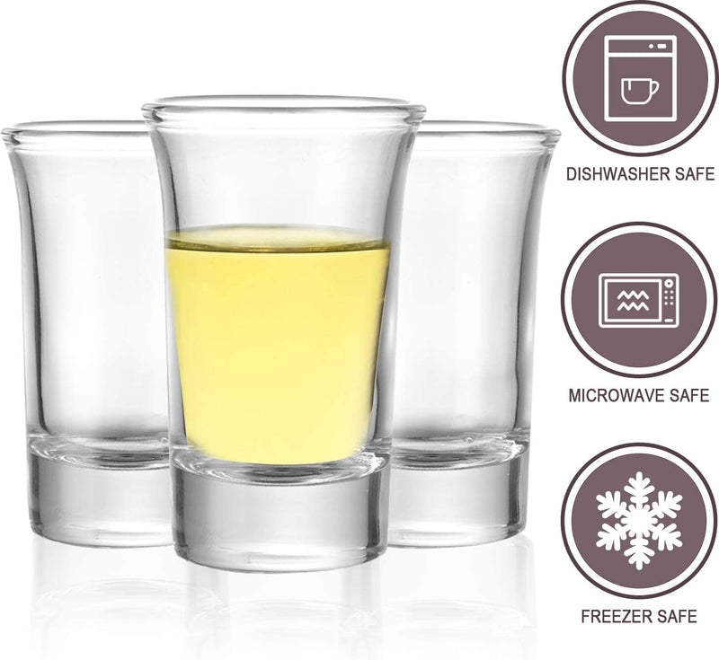 Encheng 1.4 Ounce Heavy Base Shot Glass Set,Whisky Shot Glasses 1.4 oz, Liqueur Glasses Spirits Glasses Mini Glass Cups Double Side Cordial Glasses,Tequila Cups Small Glass Shot Cups 40 Pack
