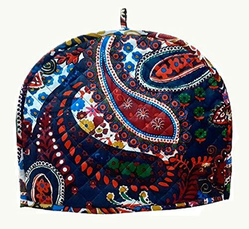 Devik Decor Tea Cozy for Teapot Indian Handmade Mandala Blue Printed Cotton, 13 X 11 Inches; 33 X 28 cm…