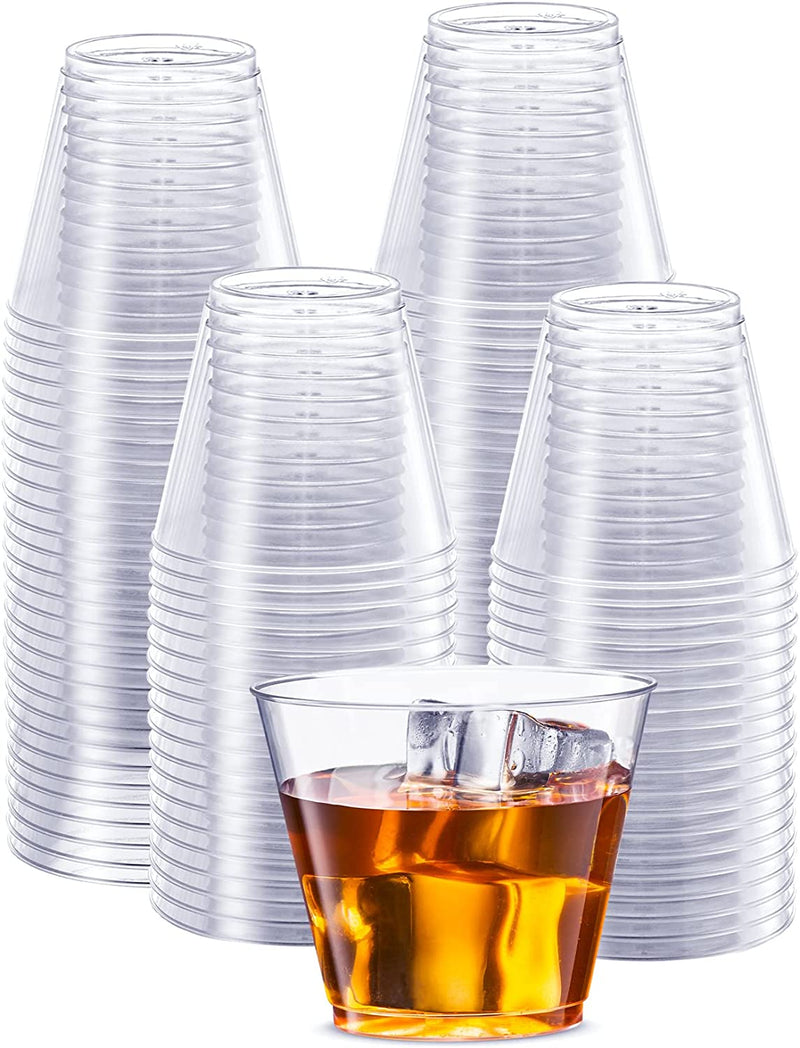 Comfy Package Clear Hard Plastic Shot Glasses [1 oz. - 100 Count] Disposable Shot Cups