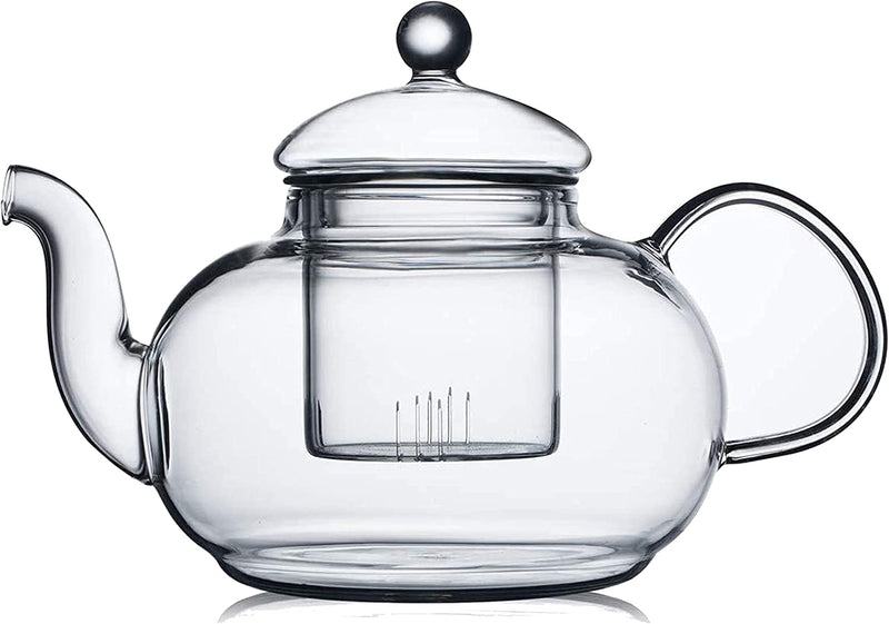 CNGLASS Universal Glass Teapot Warmer,Handcrafted with Heat Proof & Lead-Free Glass Tealight Warmer 5.3 in/13.5cm Diameter (Candle not Included)