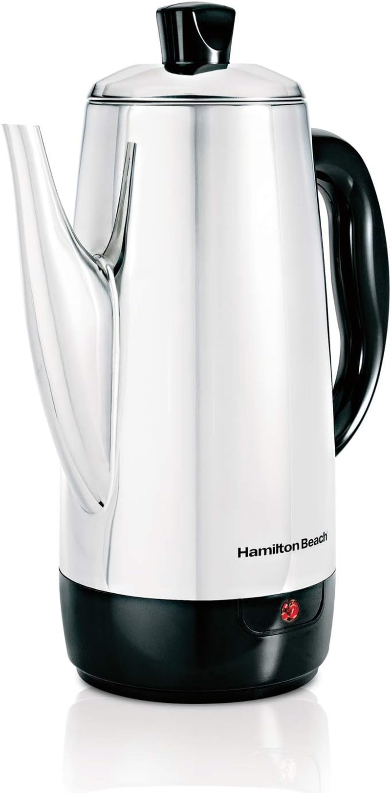 Hamilton Beach 12 Cup Electric Percolator Coffee Maker, Stainless Steel, Quick Brew, Easy Pour Spout (40616R)