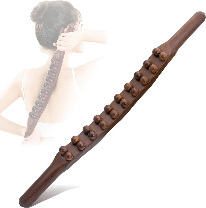 Goodtar Mushroom Massager Wood Therapy Mushroom Wood Tool Colombian Wood Therapy Mushroom Wood Therapy (34 Beads)