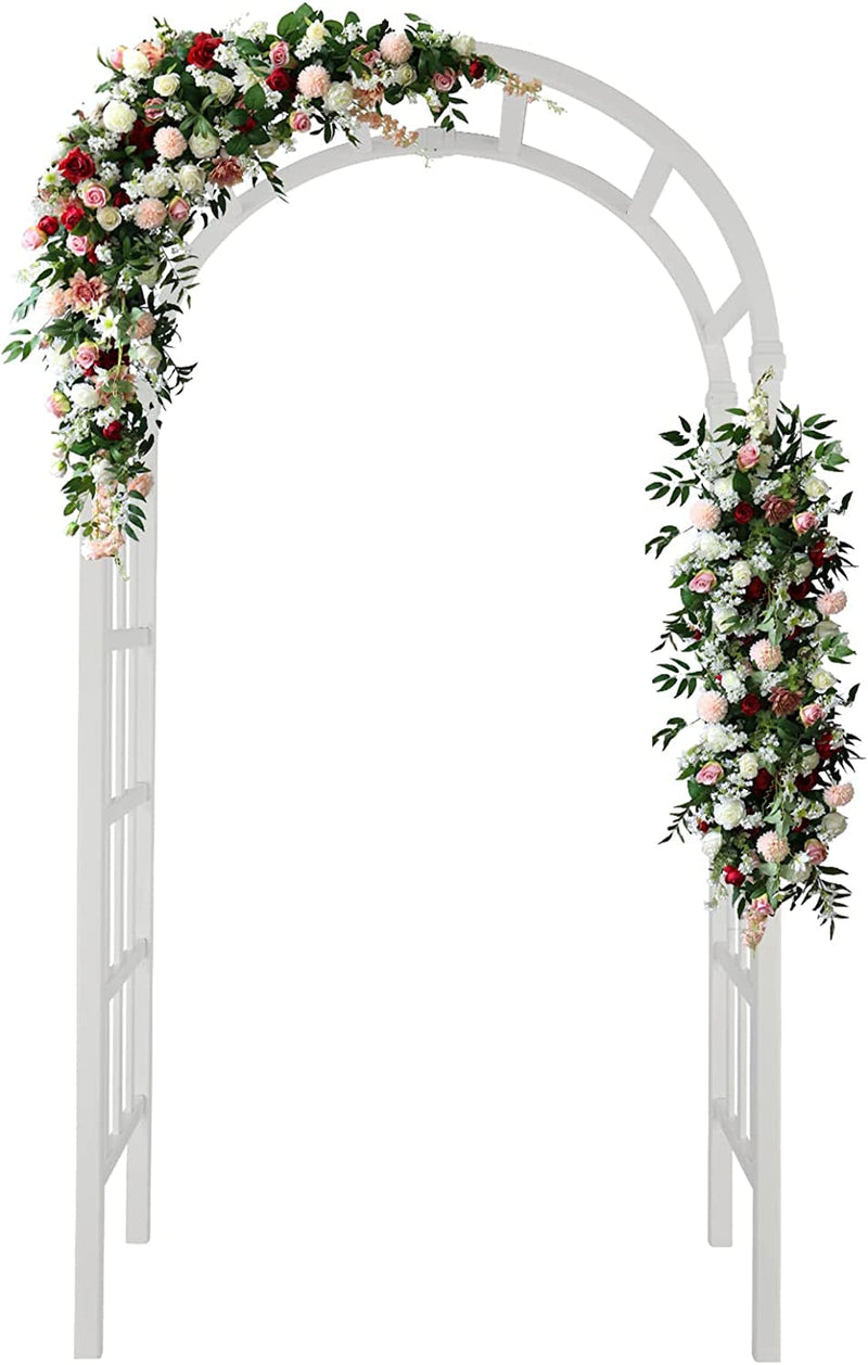 Vinyl Garden Arbor PVC Wedding Arch for Ceremony Trellis for Plants Backdrop Stand - Outdoor Decor