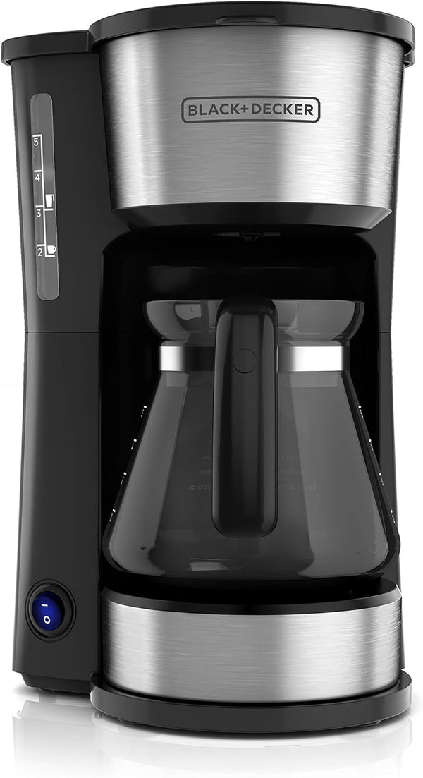 BLACK+DECKER CM0700BZ 4-in-1 5-Cup Coffee Station Coffeemaker, Stainless Steel