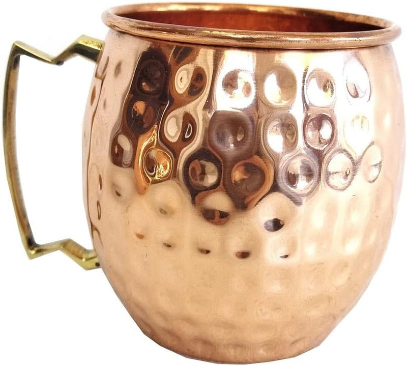 Moscow Mule Copper Mugs | 16oz Copper Cups for Cocktail -100% Pure Copper Moscow Mule Mug Gifts (1 piece)