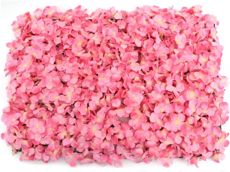 20PCS Artificial Flower Wall Screen Panel - 24x16 in - Pink Floral Backdrop for Wedding and Party Decor