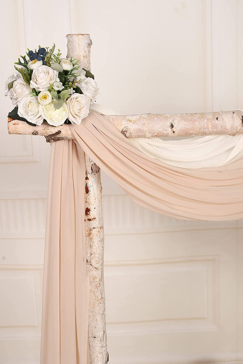 Chiffon Wedding Arch Drapes Backdrop Curtain - CeremonyReception Decor