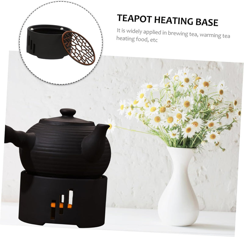 NOLITOY Tea Warmer Teapot Candle Stand Furnace Home Decoration Teapot Warmer Aromatherapy Burner Coffee Warmers Tea Stove Japanese Tea Pots Candle Holder Ceramics Stainless Steel