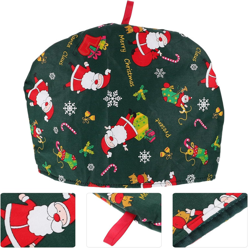 Ciieeo Cotton Tea Cosy for Teapot Christmas Theme Warm Tea Pot Cover Insulated Kettle Cover Warmer Winter Tea Pot Cosy for Home Kitchen Table Decor