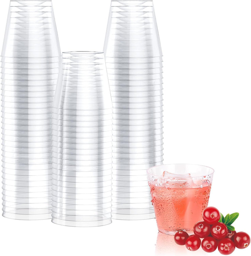 JOLLY CHEF 500 Plastic Shot Glasses 2 oz Disposable Cups 2 Ounce Plastic Shot Cups Ideal Plastic Tumbler for Whiskey, Tasting,Food Samples, Perfect for Halloween, Thanksgiving, Christmas Party