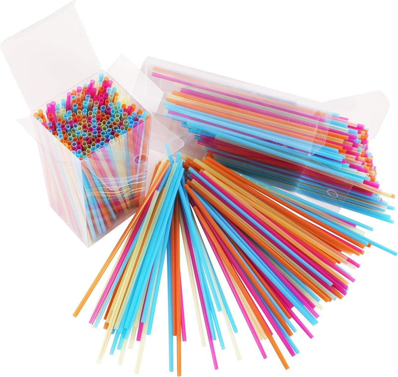 Mr. Kitchen's Bulk Colorful Neon Drink Stirrers, Coffee Stirrers (500-Pack); Each Drink Stirrer Is 5.25"; (500) Coffee Stir Straws, Stirring Straws, Cocktail Straws