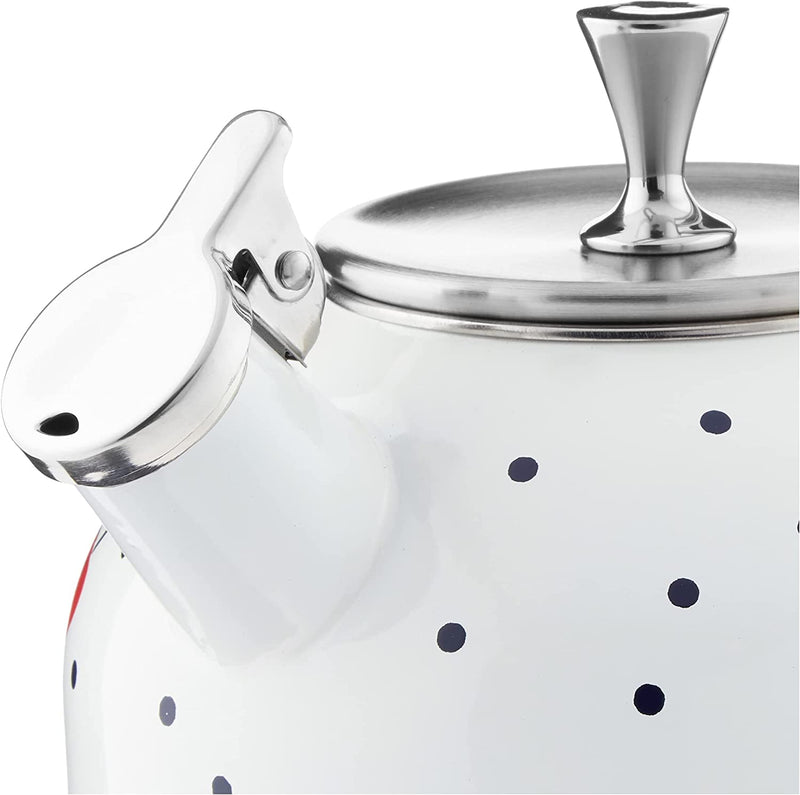 Kate Spade New York Vintage Cherry Dot Tea Kettle, 3.70 LB, Multi