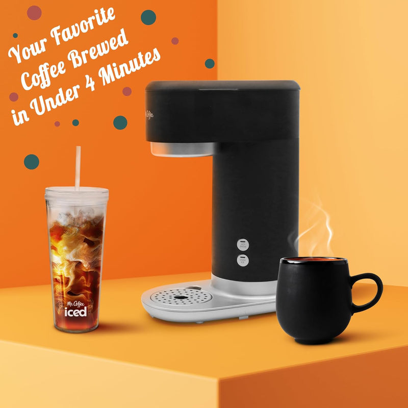 Mr. Coffee Iced Coffee Maker, Single Serve Hot and Cold Coffee Maker with 22 ounce Reusable Tumbler, Filter and Wholesalehome Cloth