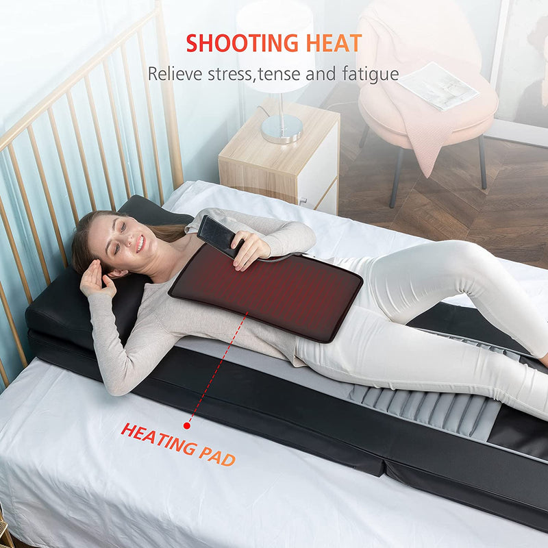 Full Body Massage Mat, Shiatsu Back Massager with Heat & 10 Motors Vibrating Massage Mattress, Massage Pad for Bed,Massager for Neck and Back,Thighs,Legs