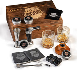 Cocktail Smoker Kit with Torch-4 Flavors Wood Chips-Old Fashioned Cocktail Kit-Premium Whiskey Smoker-Perfect Bourbon Gifts for Men-Bourbon Smoker-(No Butane)