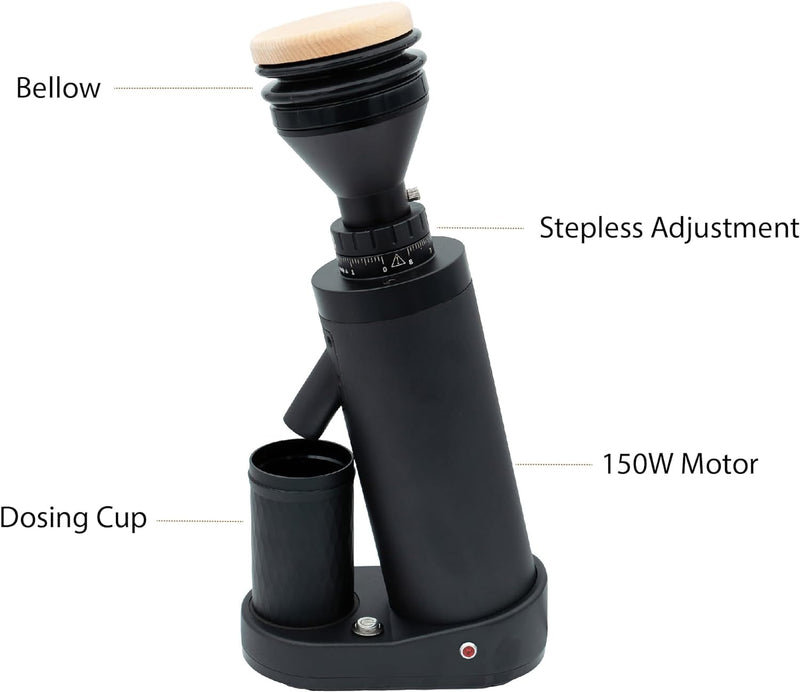 MiiCoffee D40+ Single Dose Coffee Grinder (Black)