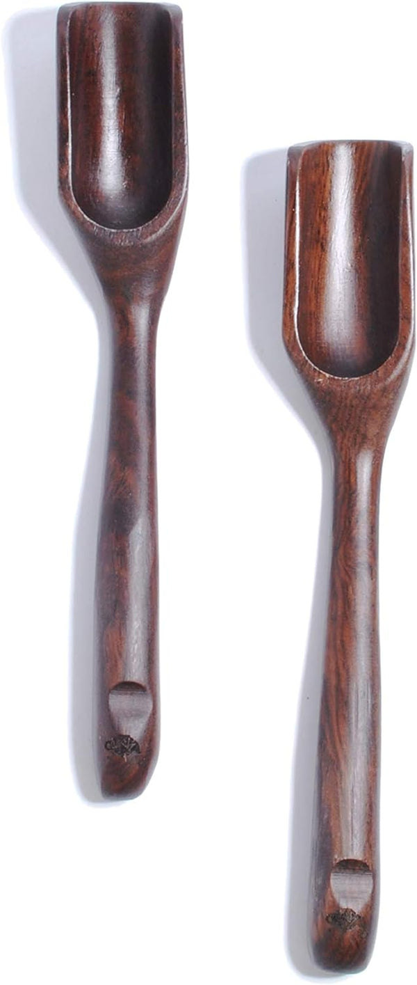 Cha Yuen – 2 pieces Ebony Wood Loose tea scoops, Handmade craftsmanship Very delicate and practical