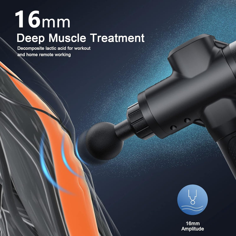 ORIbox Massage Gun Deep Tissue, Muscle Massage Gun, Portable Muscle Massage Gun for Back Neck Muscle Relieve, M01 Black