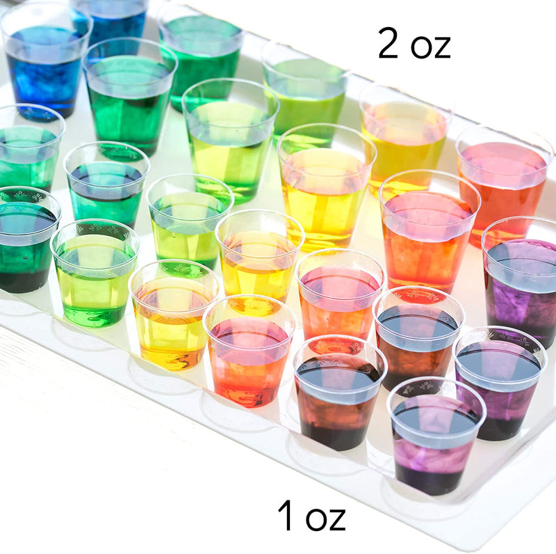 PLASTICPRO 1 oz Shot Glasses Crystal Clear Disposable Hard Plastic Shot Cups - Tumblers, Great for Whiskey, Jello, Shots, Tasting, Sauce, Dips, Samples Pack of 50