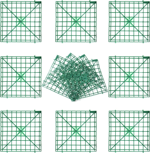 Artificial Flower Grid Panels  Frames for Wedding Decor - Set of 12 10x10 Inch Pieces
